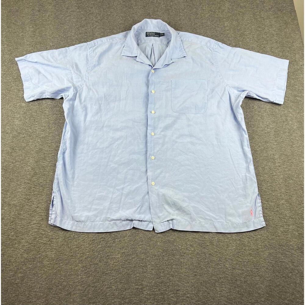 Polo by Ralph Lauren Light Blue Short Sleeve Casual Shirt XL
